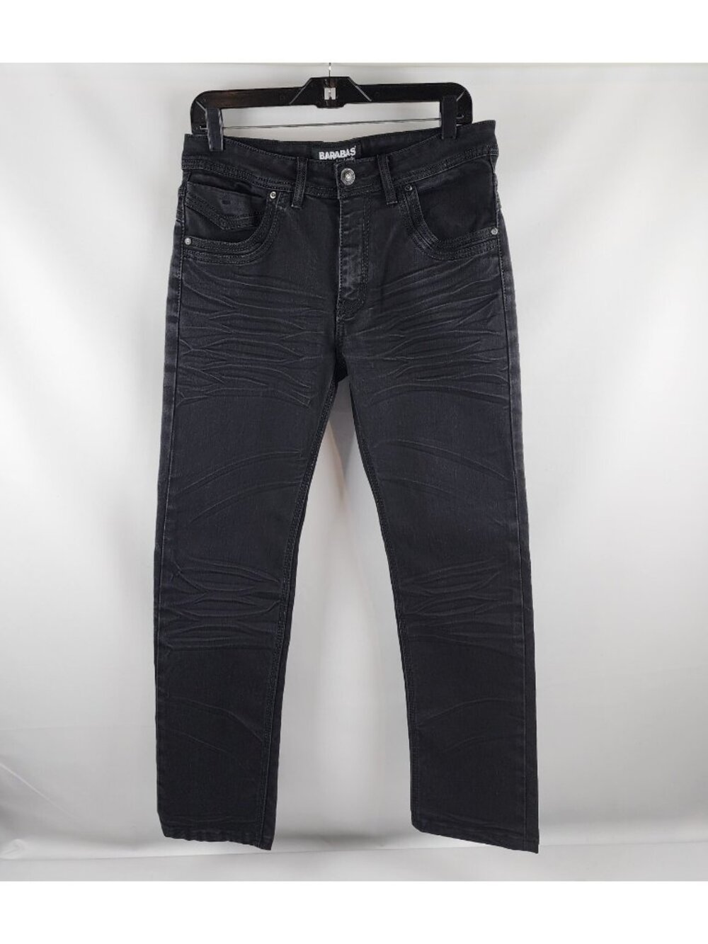 BARABAS Jeans Mens 32 Black Denim (32x29)